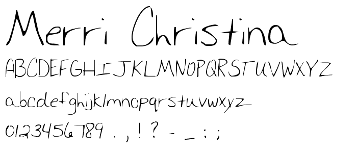 Merri Christina font